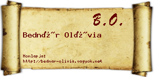 Bednár Olívia névjegykártya